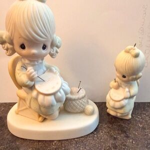 Enesco 'Mother Sew Dear' Figurine and small figurine included